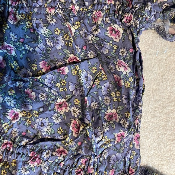 Blue rouched crop top - Picture 2 of 4